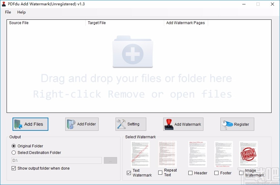 PDFdu Add Watermark(水印添加软件)