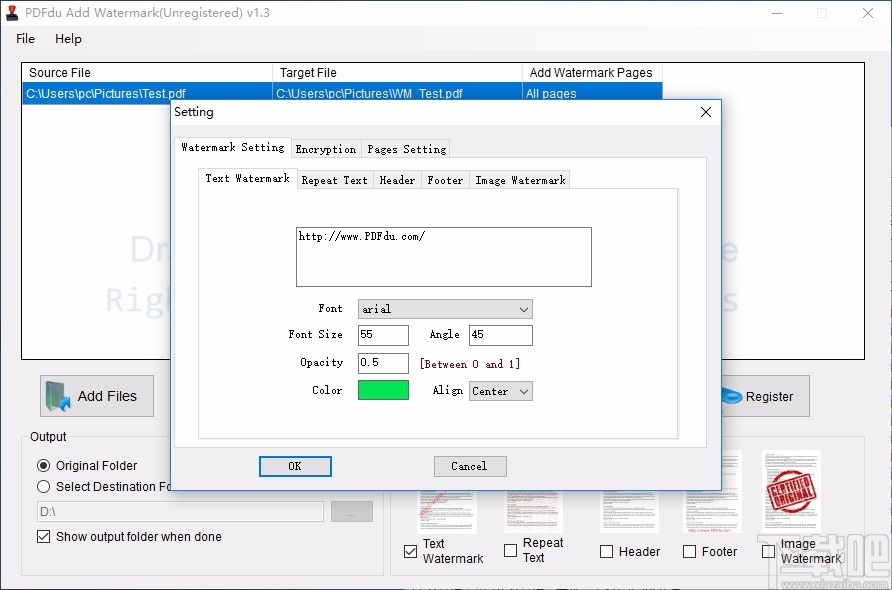 PDFdu Add Watermark(水印添加软件)