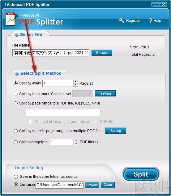 4Videosoft PDF Splitter(PDF分割工具)