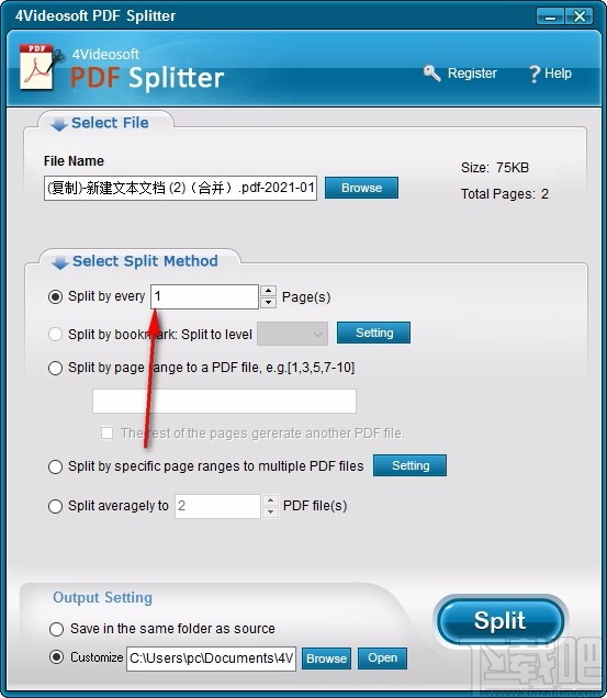 4Videosoft PDF Splitter(PDF分割工具)