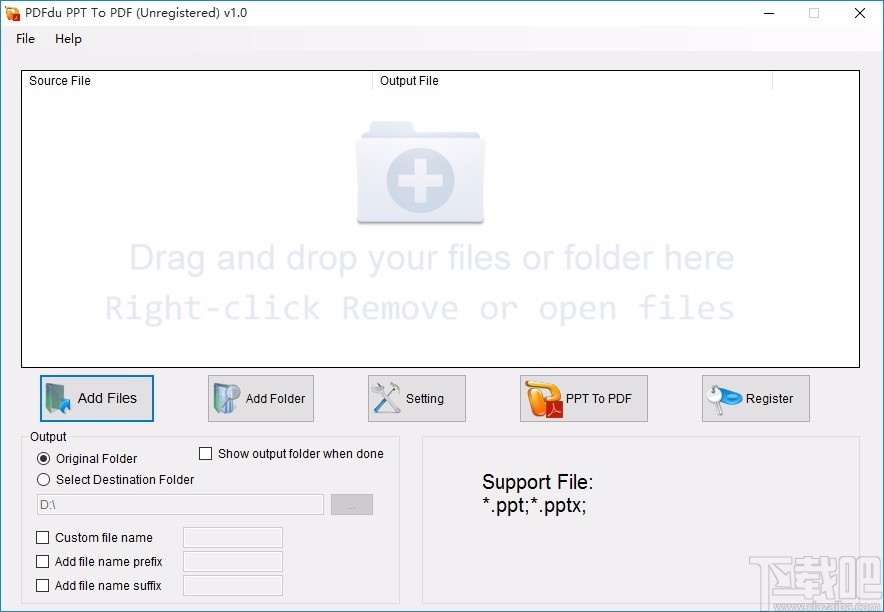 PDFdu PPT To PDF Converter(PPT到PDF转换器)