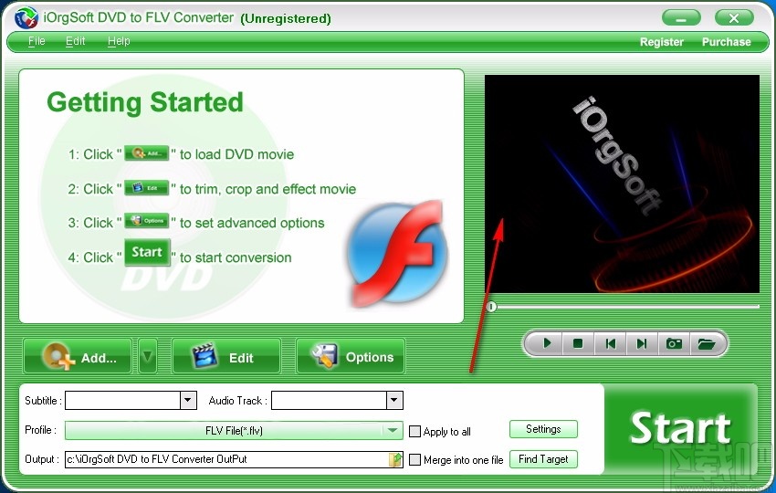 iOrgSoft DVD to FLV Converter(DVD转FLV转换器)