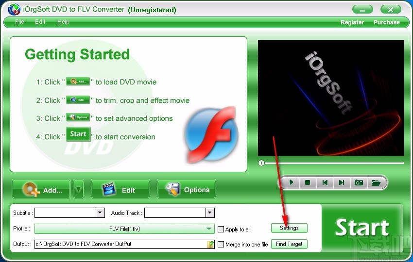 iOrgSoft DVD to FLV Converter(DVD转FLV转换器)