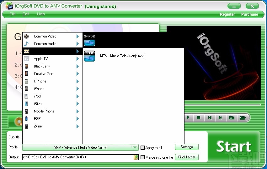 iOrgSoft DVD to AMV Converter(DVD转AMV格式转换器)