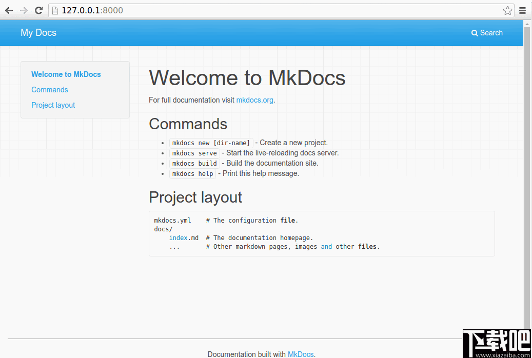 MkDocs(静态网站生成器)