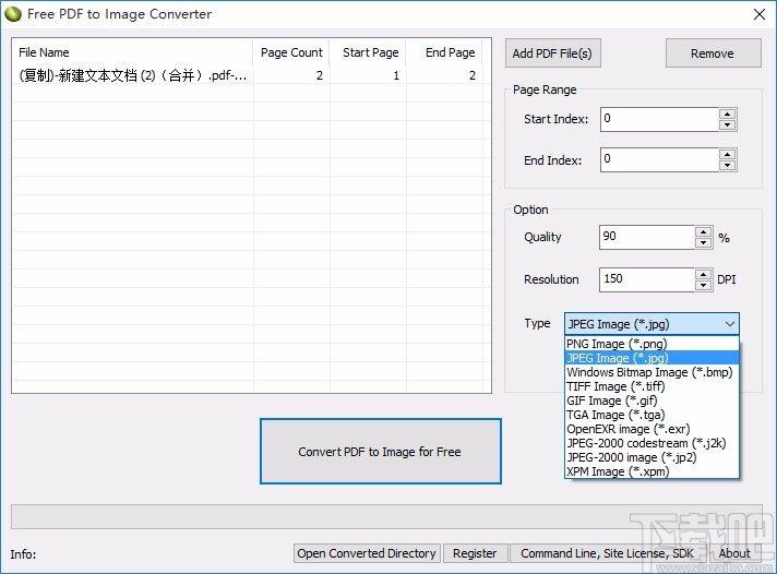 Free PDF to Image Converter(免费PDF到图像转换器)