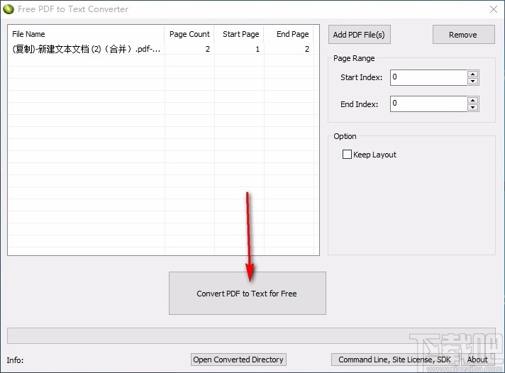 Free PDF To Text Converter(免费PDF转Text转换器)