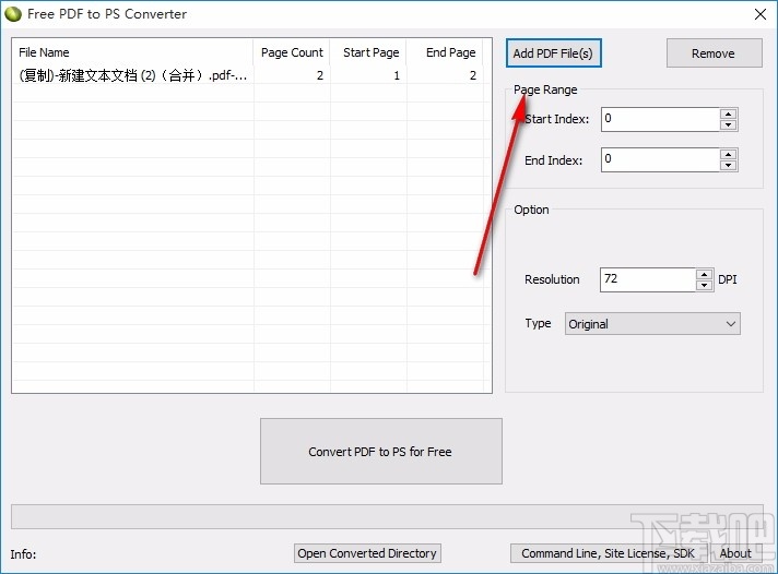 Free PDF to PS Converter(免费PDF转PS转换器)