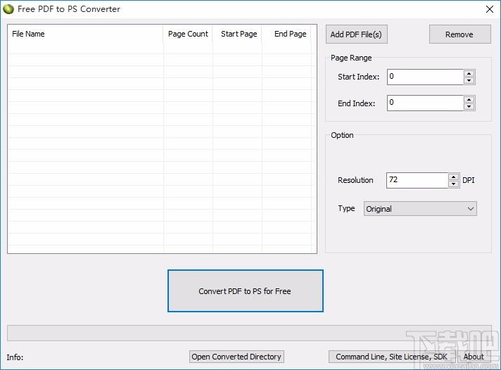 Free PDF to PS Converter(免费PDF转PS转换器)