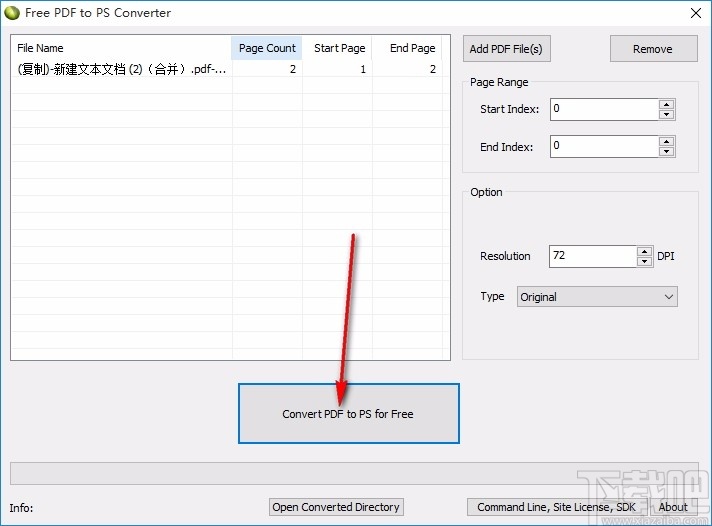 Free PDF to PS Converter(免费PDF转PS转换器)