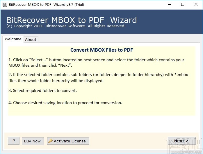 BitRecover MBOX to PDF Wizard(文件格式转换工具)