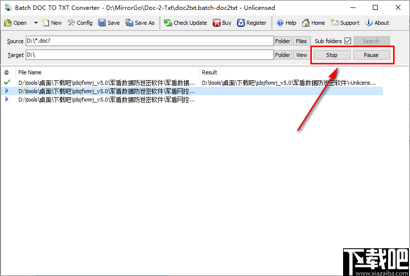 Batch DOC TO TXT Converter(doc转TXT工具)