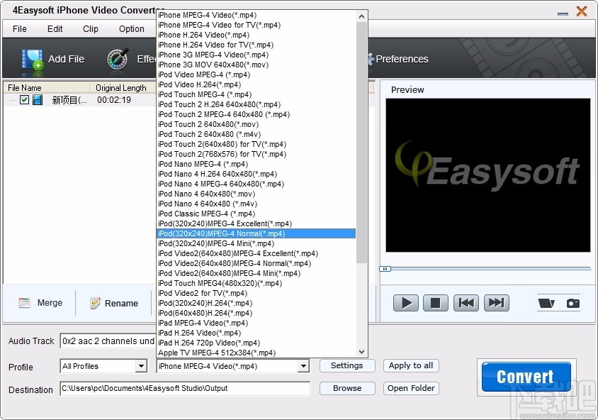 4Easysoft iPhone Video Converter(iPhone视频格式转换器)