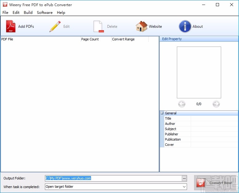 Weeny Free PDF to ePub Converter(PDF转ePub转换器)