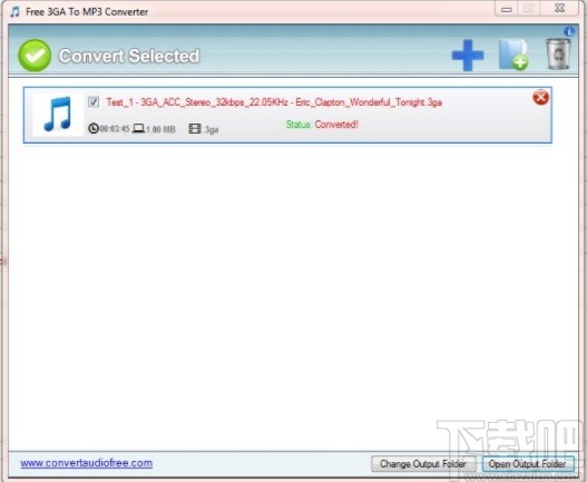 Free 3GA To MP3 Converter(音频转换工具)