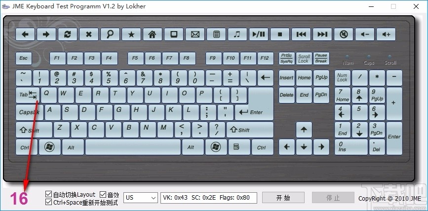 JME Keyboard Test Programm(键盘检测工具)