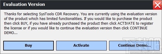 SysTools CDR Recovery(CDR文件修复工具)