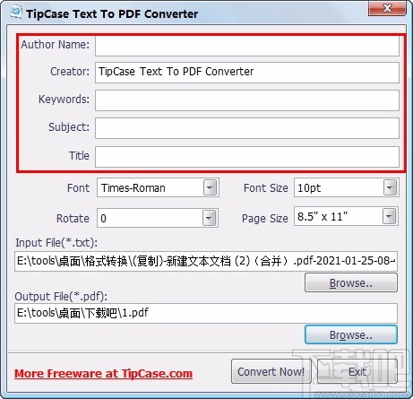 TipCase Text To PDF Converter(TXT转PDF转换器)