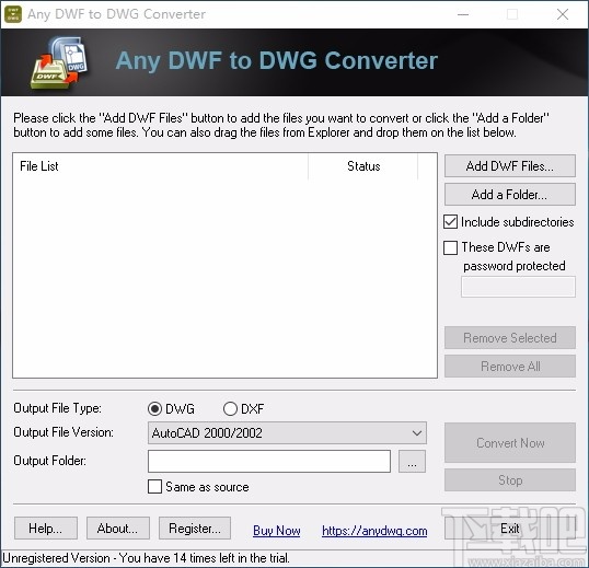 Any DWF to DWG Converter(DWF转DWG转换器)