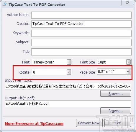 TipCase Text To PDF Converter(TXT转PDF转换器)