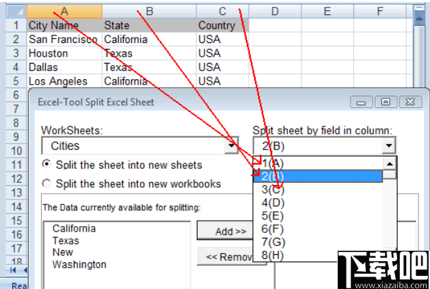 Split Worksheet(Excel拆分插件)