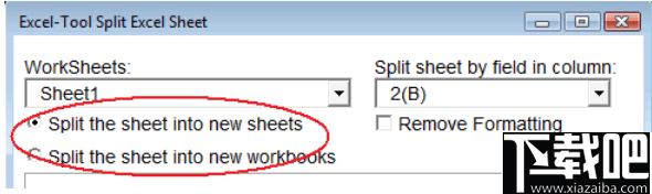 Split Worksheet(Excel拆分插件)