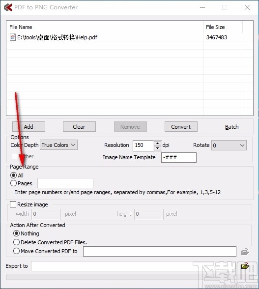 PDF to PNG Converter(PDF转PNG转换器)