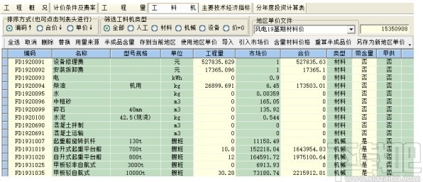 亿吉尔风电场19概预算软件