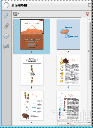 Adobe Acrobat之页面缩略图
