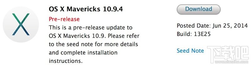 苹果发布OS X10.9.4新测试版 带来bug修复