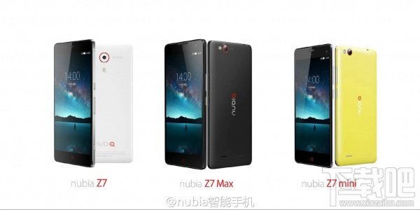 nubia Z7/max/mini发布，售3456/1999/1499