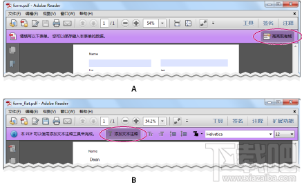 adobe reader xi表单是否可填写？