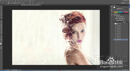 Photoshop CC如何打造惊艳的分散特效美女发型