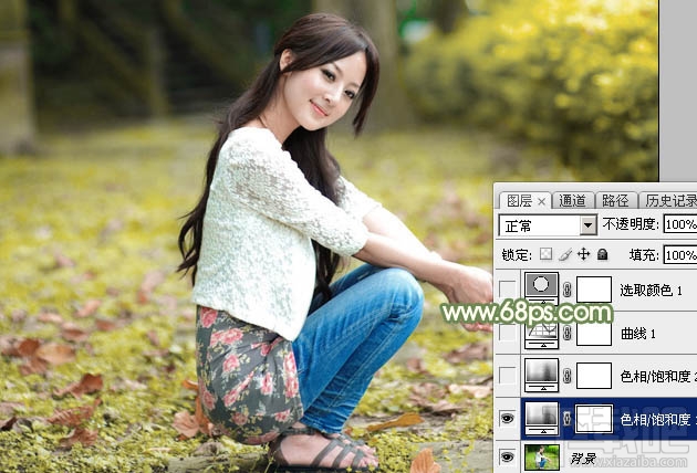 如何用Photoshop CC打造古典中性暖色外景美女图片