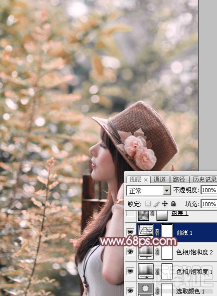 如何用Photoshop CC打造清新的淡红色夏季美女图片