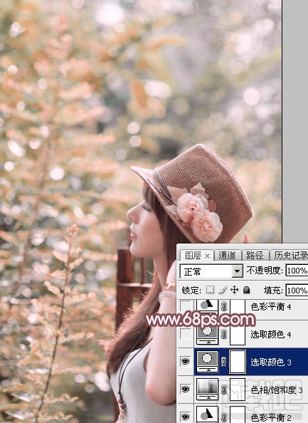 如何用Photoshop CC打造清新的淡红色夏季美女图片