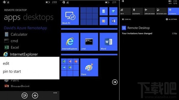 WP8.1《微软远程桌面》更新，支持固定开始屏幕