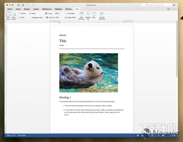 Office 2016 for Mac新预览版之Word体验
