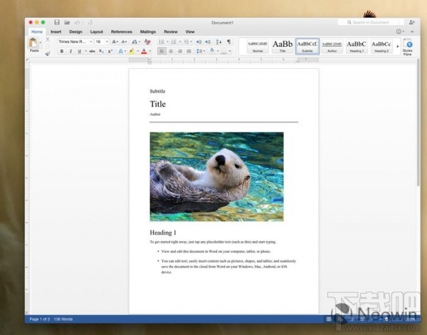 Office 2016 for Mac新预览版之Word体验
