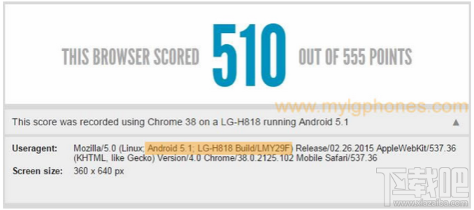 疑似LG G4网页跑分泄露：预装Android 5.1
