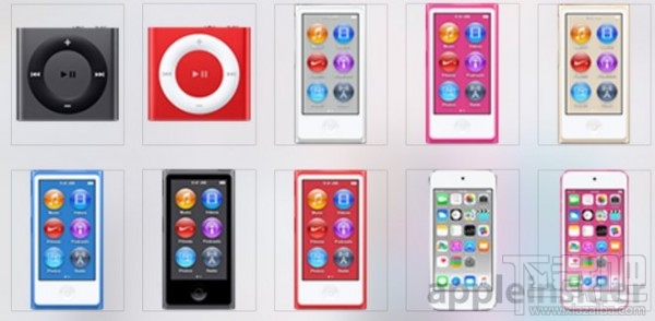 iTunes 12.2 显示会有金色 iPod nano、粉色 Shuffle