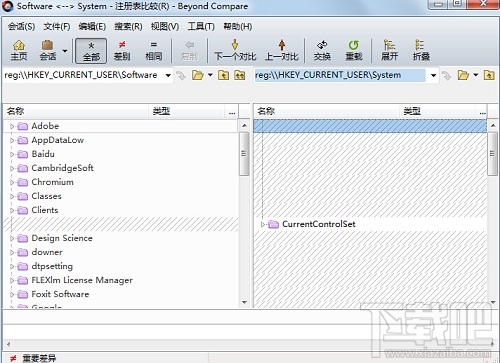 怎样使用Beyond Compare进行注册表比较？注册表比较方法