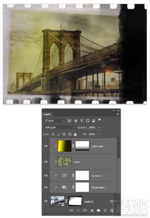 怎么用Photoshop创建怀旧老胶卷照片效果