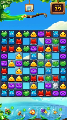 开心消消乐95关3星通关图文攻略