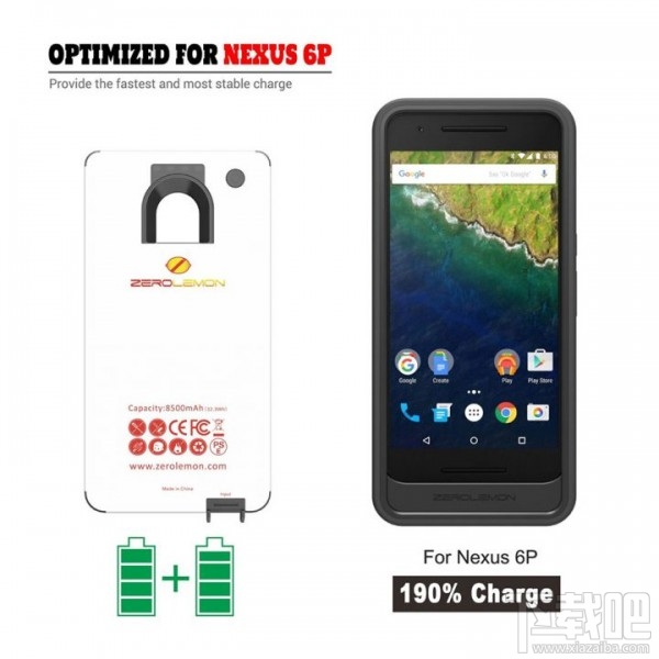 华为Nexus 6P 电池保护壳亮相 8500mAh 