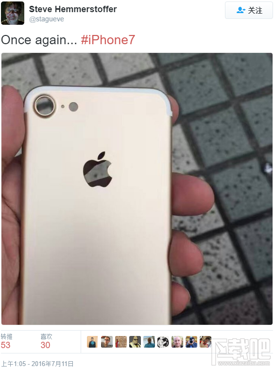 新曝光iPhone 7后壳 白条变盖头