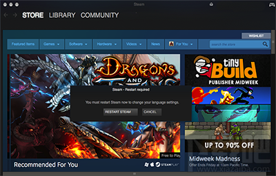 Mac版Steam更新后无法设置中文怎么办？