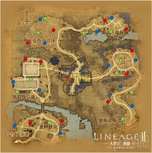 天堂2血盟宝箱刷新时间地点 藏宝图坐标一览