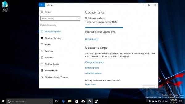 微软推送Windows 10 Build 14915 PC/手机双版 修复关机BUG