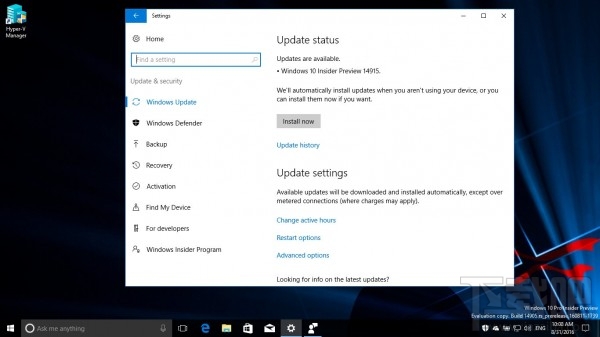 微软推送Windows 10 Build 14915 PC/手机双版 修复关机BUG